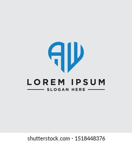 initial letter AW logo icon, inspiring logo designs for companies from. -Vectors