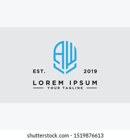 initial letter AW logo icon, the logo design inspiration for companies from. -Vectors