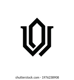 initial letter AW logo or icon monogram. EPS 10