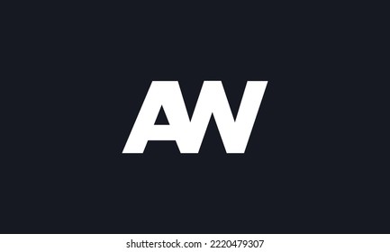 Initial Letter AW Logo. AW Stock Letter Logo design.