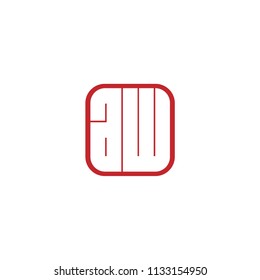 Initial Letter AW Logo Template Design