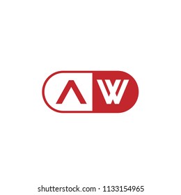 Initial Letter AW Logo Template Design