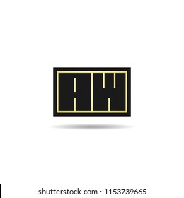 Initial Letter AW Logo Template Design