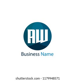 Initial Letter AW Logo Template Design