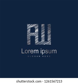 Initial Letter AW Logo Template Vector Design