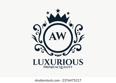 Initial Letter AW Royal Luxury Logo Vorlage in Vektorgrafik für luxuriöse Vektorgrafik.

