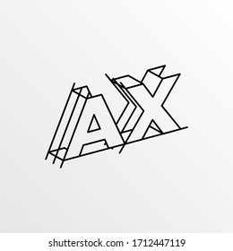 Initial Letter AX With Architecture Graphic Logo Design