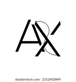 Initialbuchstaben AX Logo Design