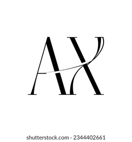 Initial letter AX logo design creative modern symbol icon monogram