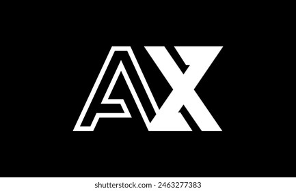 Letra inicial AX diseño de logotipo. Diseño de logotipo AX. Logo de AX creativo y moderno.