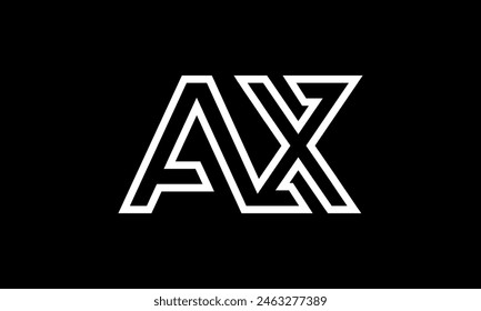Initial Letter AX Logo Design. AX Logo Design. Creative And Modern AX logo.