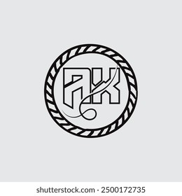 Initial letter AX logo design creative modern symbol icon monogram eps vector