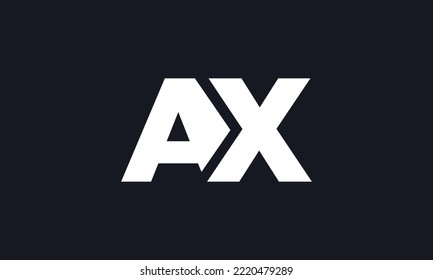 Initial Letter AX Logo. AX Stock Letter Logo design.