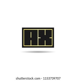 Initial Letter AX Logo Template Design