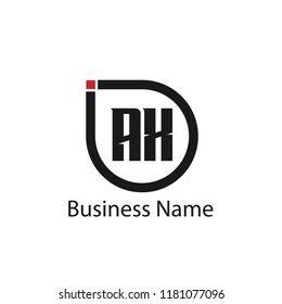 Initial Letter AX Logo Template Design