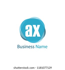 Initial Letter AX Logo Template Design