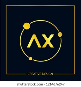 Initial Letter AX Logo Template Design