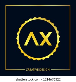 Initial Letter AX Logo Template Design