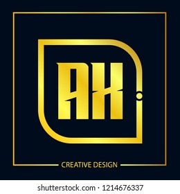 Initial Letter AX Logo Template Design