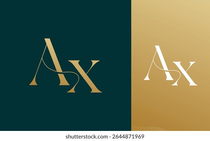 Letra inicial AX XA logotipo design vetor ilustração para casal, casamento e negócios