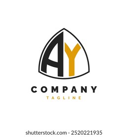 Initial Letter AY Logo Design. Alphabet AY Logo Template