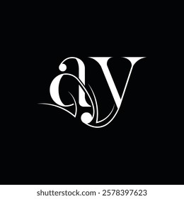 Initial letter ay logo design 