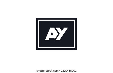 Initial Letter AY Logo. AY Stock Letter Logo design.
