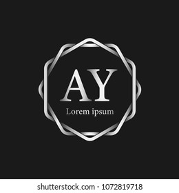 Initial Letter AY Logo Template