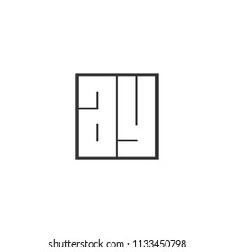 Initial Letter AY Logo Template Design