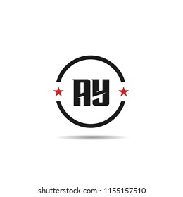 Initial Letter AY Logo Template Design