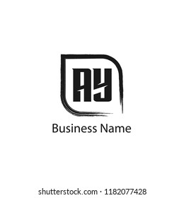 Initial Letter AY Logo Template Design