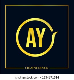Initial Letter AY Logo Template Design