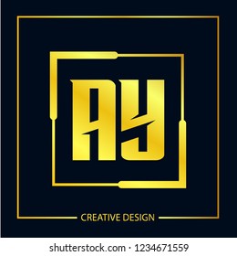 Initial Letter AY Logo Template Design