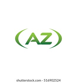 initial letter AZ brackets uppercase logo green