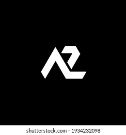 Initial Letter AZ geometric logo design, AZ logo design Initial