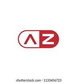 Initial Letter AZ Logo Template Design