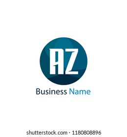 Initial Letter AZ Logo Template Design