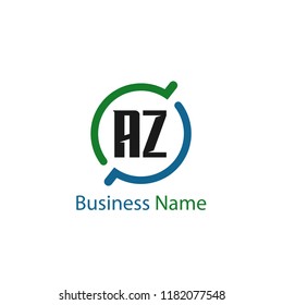 Initial Letter AZ Logo Template Design