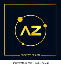 Initial Letter AZ Logo Template Design