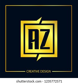 Initial Letter AZ Logo Template Design