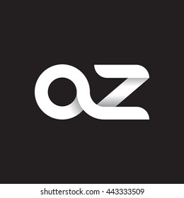 initial letter az modern linked circle round lowercase logo white black