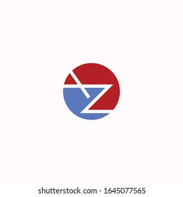 diseño vectorial de la letra inicial az o za