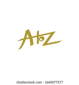 initial letter az or za logo vector design