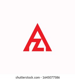 initial letter az or za logo vector design