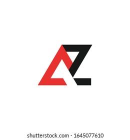 diseño vectorial de la letra inicial az o za