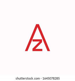 Initial letter az or za logo design template