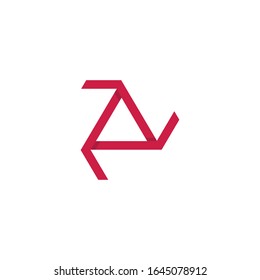 Initial letter az or za logo vector design template