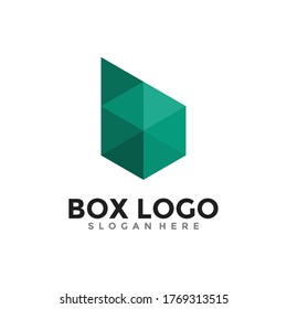 Initial letter B for abstract 3d cube logo vector. Business box logo template design.