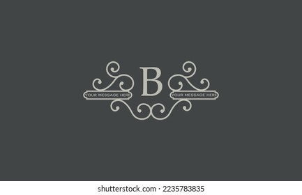 Initial letter B. Abstract fancy logo with monogram icon in elegant style