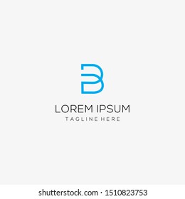 Initial Letter B Abstract logo vector design template .